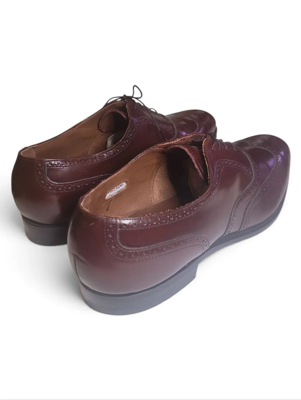 Rare Bostonian FootSavers Longwing Wingtip Shoes Men 13 B/D Oxblood Leather